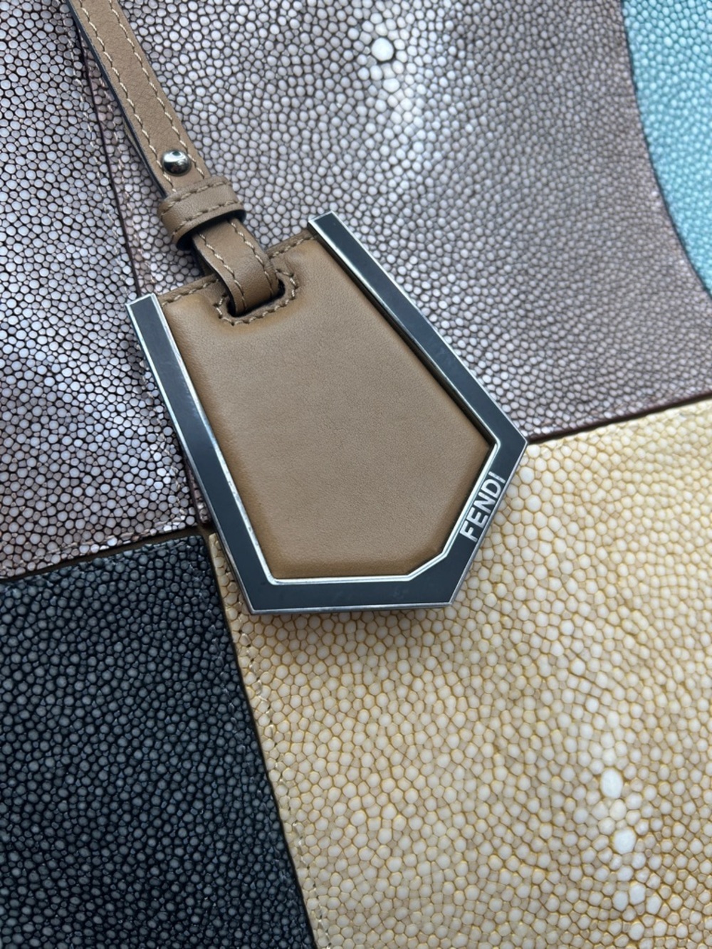 Fendi: a Shagreen 2Jours Tote - Picture 3 of 16